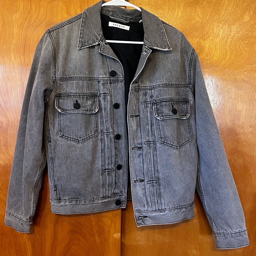 PACSUN Dark Wash Classic Men’s denim Jacket insulated- SIZE M
